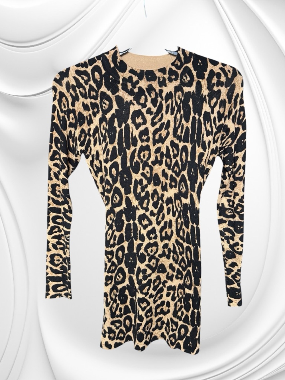 INC Women’s Small Leopard Long Sleeve Mini Dress - Picture 5 of 5
